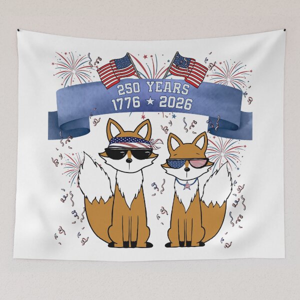 Item preview, Foxes Celebrating 250 Years designed and sold by m2inspiration.