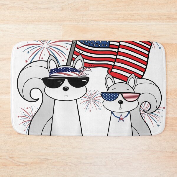Item preview, Patriotic Squirrels with Sunglasses designed and sold by m2inspiration.