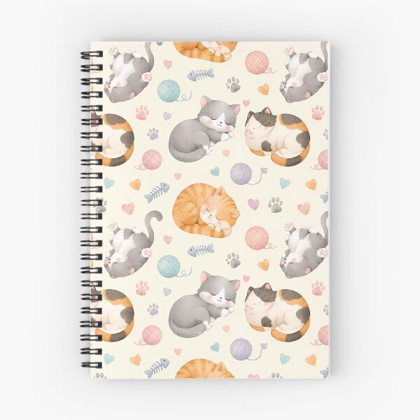 Item preview, Cute Sleeping Cats Seamless Pattern | Watercolor Kawaii Cat Design | Cozy Kitten Print for Stickers, Phone Cases & Home Decor designed and sold by agaa-vibes-studio.