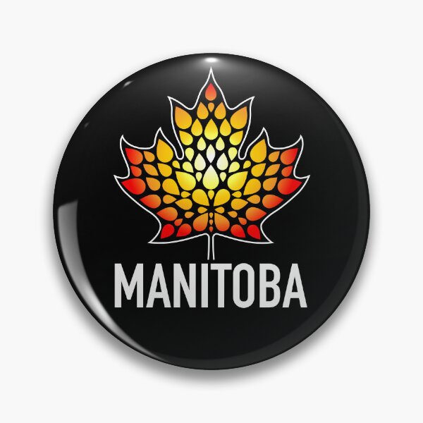Item preview, MANITOBA FIRE Maple Leaf Black Background designed and sold by Great Canadian Collective.