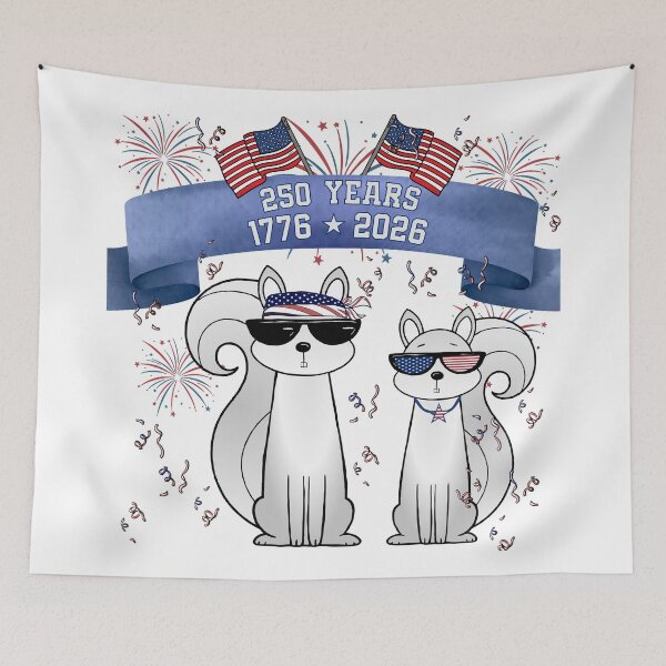 Item preview, Squirrels Celebrating 250 Years designed and sold by m2inspiration.