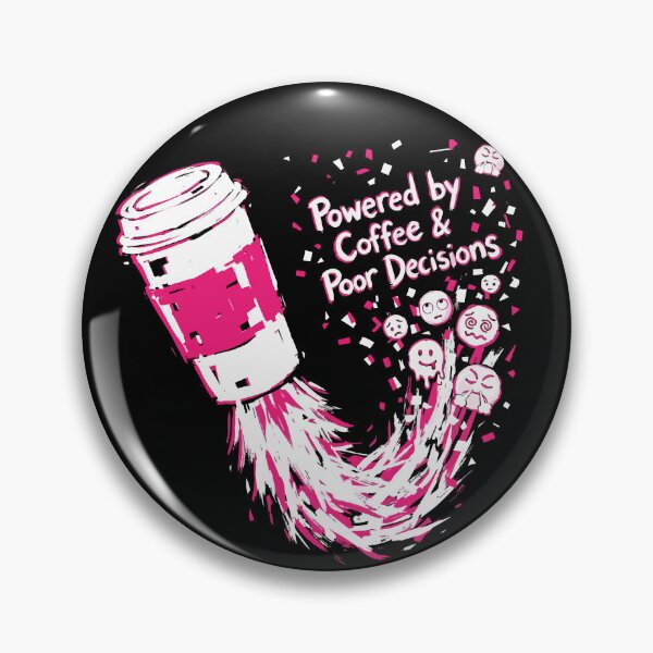 Item preview, Powered by Coffee and Poor Decisions Funny Rocket designed and sold by XYZ LAB by Jesuperman.