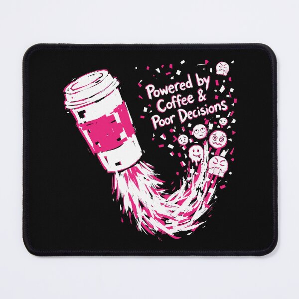 Item preview, Powered by Coffee and Poor Decisions Funny Rocket designed and sold by XYZ LAB by Jesuperman.