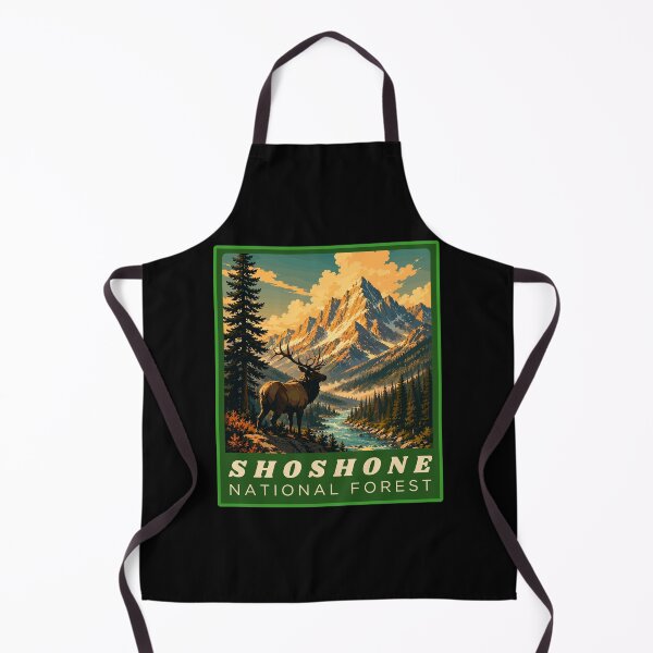 Item preview, Shoshone National Forest in North America - USA, Vintage Art Travel Landscape designed and sold by MaateoDesign.