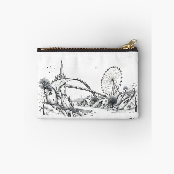 Item preview, Bizarre Ferris Wheel Architectural Art | Surreal Urban Design designed and sold by ShadeScapeArt.