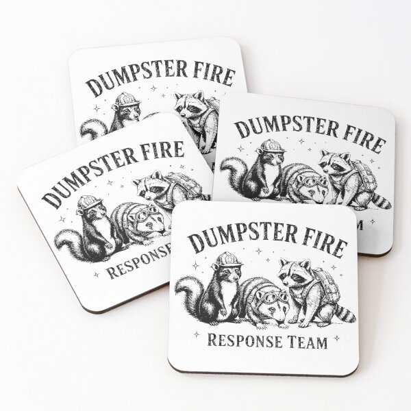 Item preview, Funny Raccoon Skunk Opossum Humor - Dumpster Fire Response Team designed and sold by CutOutIdols.