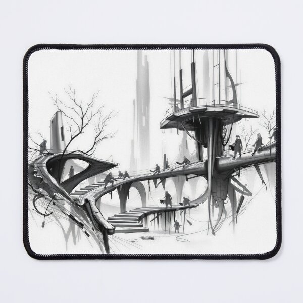 Item preview, Surreal Bizarre Architectural Art | Abstract Futuristic Structure Design designed and sold by ShadeScapeArt.