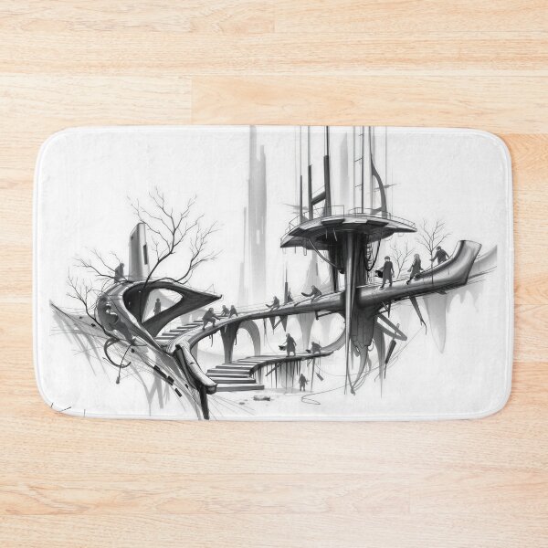 Item preview, Surreal Bizarre Architectural Art | Abstract Futuristic Structure Design designed and sold by ShadeScapeArt.