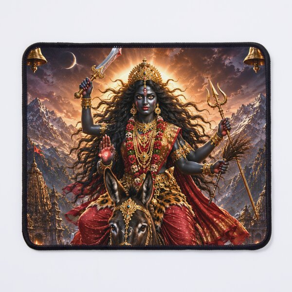 Item preview, Kalaratri Goddess Dark Divine Art | Fierce Navratri Dussehra Wall Decor | Kali Inspired Artwork designed and sold by Homyar.