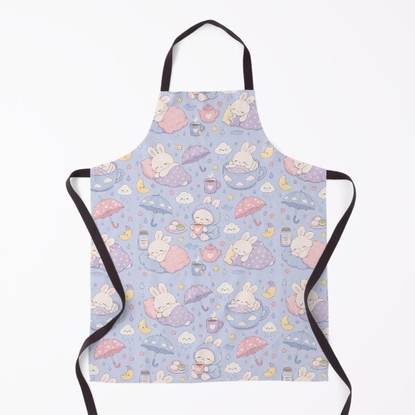 Item preview, Sleepy Bunny Rainy Day Kawaii Pattern designed and sold by Soft Berry Studio.