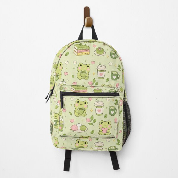 Item preview, Kawaii Frog Matcha Club Pattern designed and sold by Soft Berry Studio.