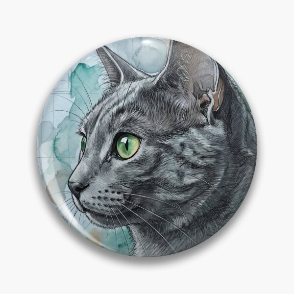 Item preview, Russian Blue Cat Observational Art Print designed and sold by Paolo-Bandal.