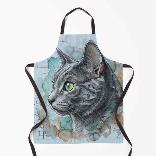 Item preview, Russian Blue Cat Observational Art Print designed and sold by Paolo-Bandal.