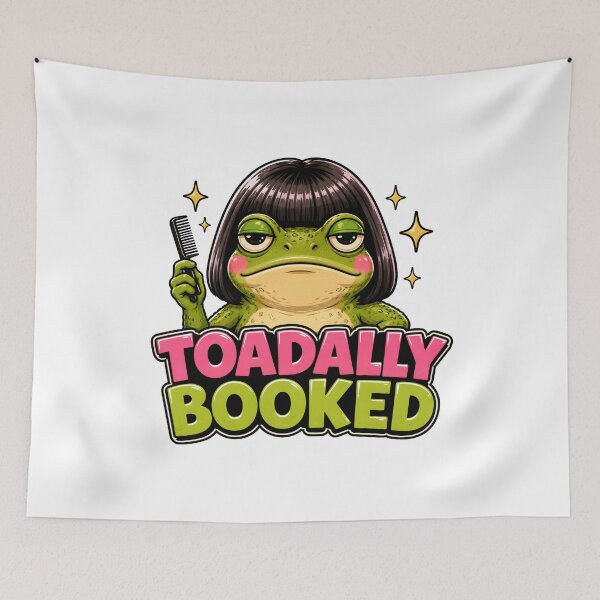 Item preview, Toadally Booked Funny Frog Haircut designed and sold by Savage-Apron.