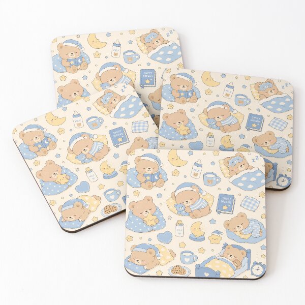 Item preview, Cozy Bear Bedtime Kawaii Pattern designed and sold by Soft Berry Studio.
