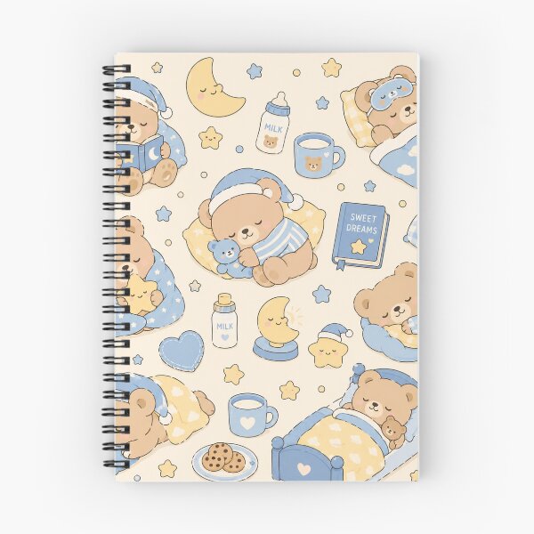 Item preview, Cozy Bear Bedtime Kawaii Pattern designed and sold by Soft Berry Studio.