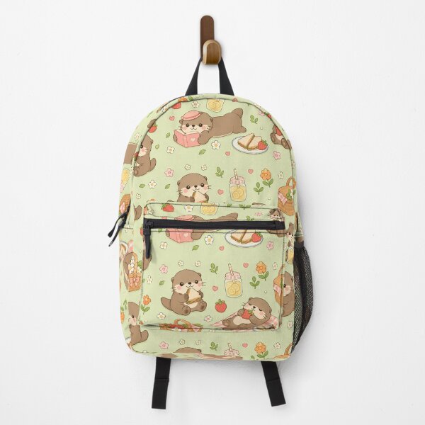 Item preview, Kawaii Otter Picnic Club Pattern designed and sold by Soft Berry Studio.