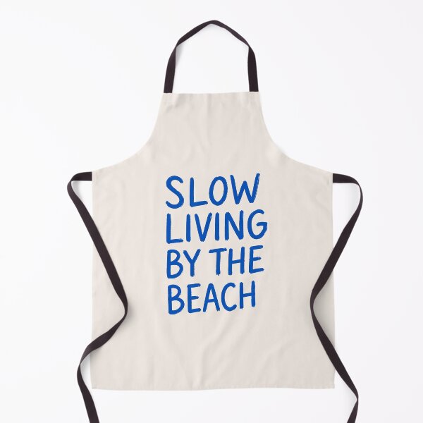 Item preview, Slow Living by the Beach – Coastal Tropical Aesthetic Typography Design designed and sold by Islabonita..