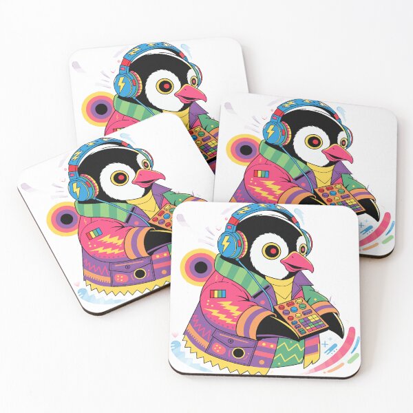 Item preview, Lo-fi Penguin DJ Sticker designed and sold by inkfusionhub99.