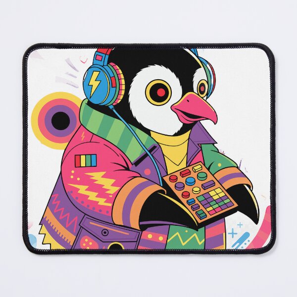 Item preview, Lo-fi Penguin DJ Sticker designed and sold by inkfusionhub99.