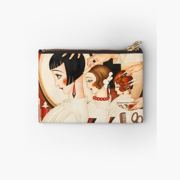 Item preview, Three Women Sitting in a Row at a Hair Salon - Art Deco Beauty Salon Illustration for Vintage Fashion Lovers designed and sold by RickE.