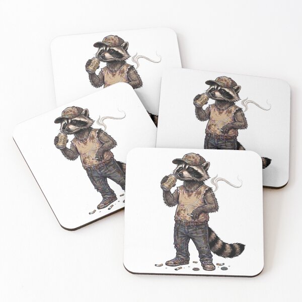Item preview, Trash Brew Raccoon - Gritty Urban Style designed and sold by orioleoutdoor.