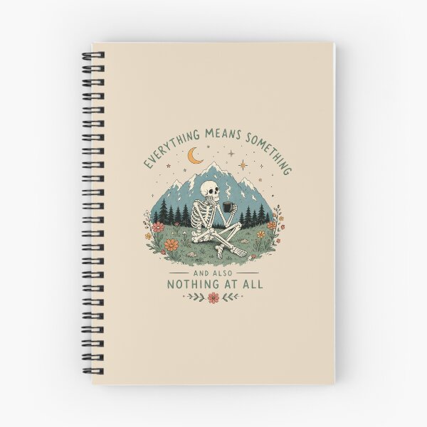 Item preview, Existential Skeleton Coffee Mountain Quote designed and sold by bosamji.