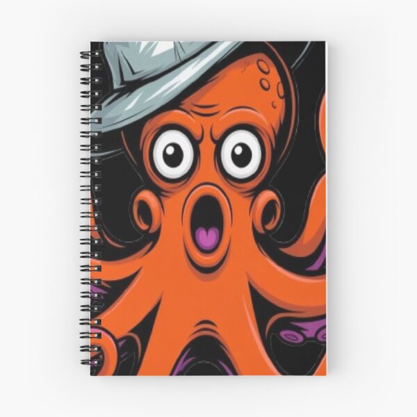 Artikelvorschau, Funny Shocked Cartoon Octopus Wearing Bucket Hat entworfen und verkauft von DailySparks.