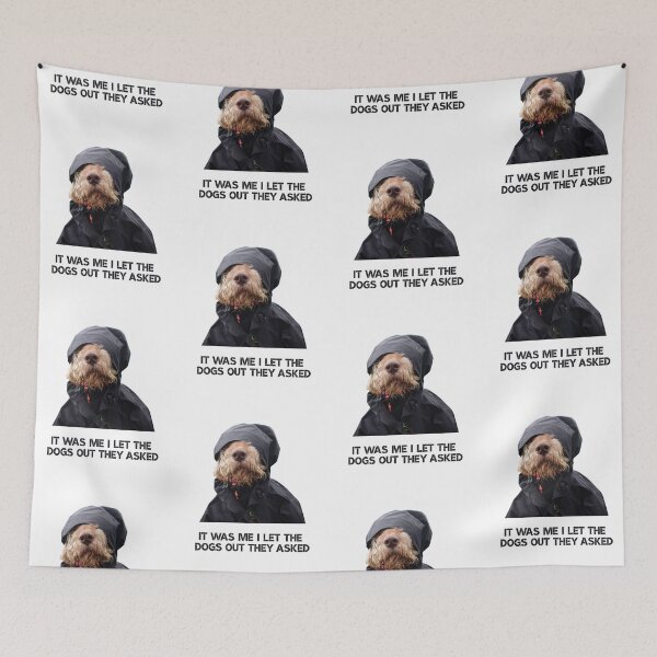 Item preview, It Was Me I Let the Dogs Out They Asked | Funny Guilty Dog Meme  designed and sold by Cutie Galore.