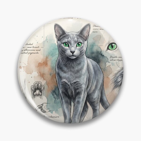 Item preview, Russian Blue Cat Anatomical Study Print designed and sold by Paolo-Bandal.