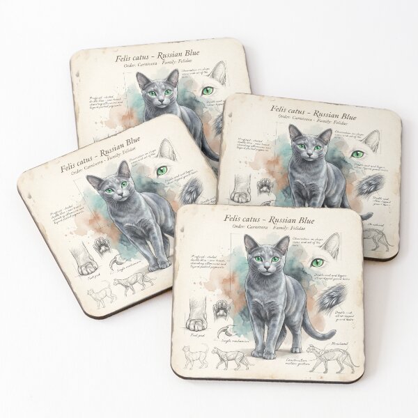Item preview, Russian Blue Cat Anatomical Study Print designed and sold by Paolo-Bandal.