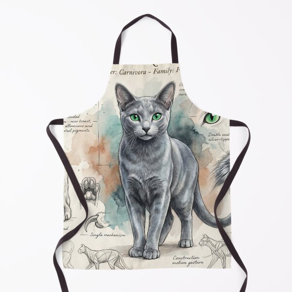 Item preview, Russian Blue Cat Anatomical Study Print designed and sold by Paolo-Bandal.
