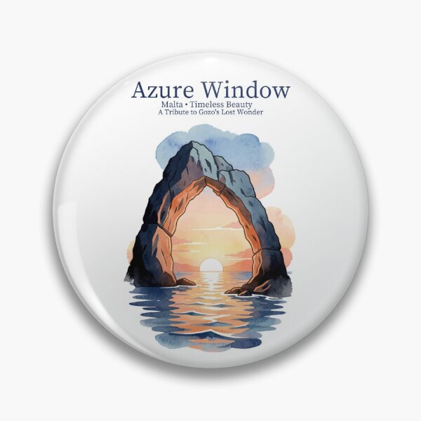 Item preview, Azure Window Tribute – Malta Sunset Vintage Graphic Tee designed and sold by CallisC-Arts.