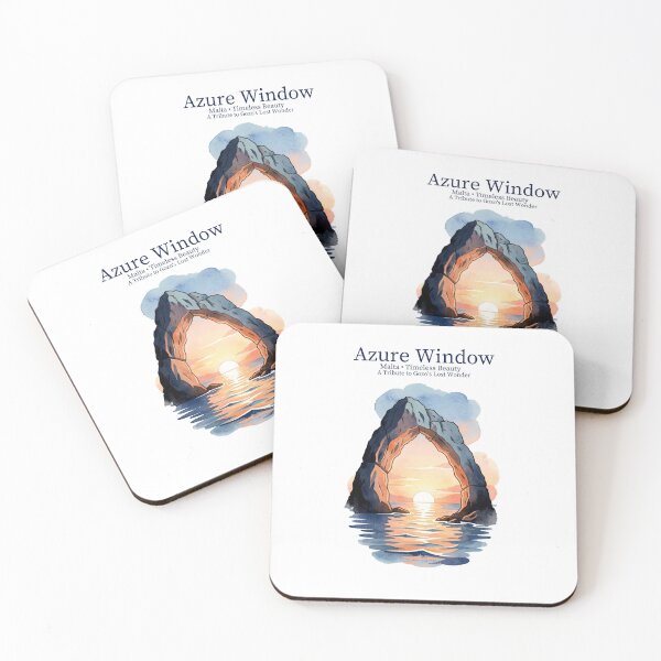 Item preview, Azure Window Tribute – Malta Sunset Vintage Graphic Tee designed and sold by CallisC-Arts.
