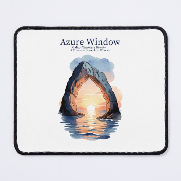 Item preview, Azure Window Tribute – Malta Sunset Vintage Graphic Tee designed and sold by CallisC-Arts.
