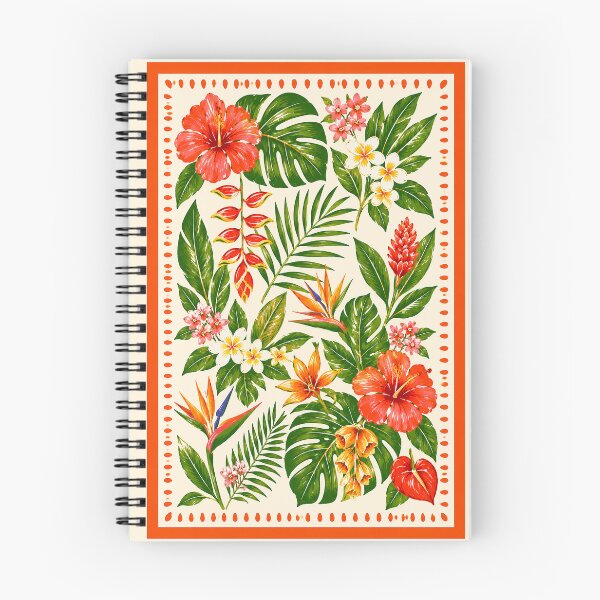 Item preview, Tropical Floral Frame Illustration – Botanical Island Flower Design designed and sold by Islabonita..