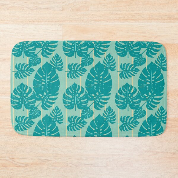 Item preview, Tropical leaves 94 and beige stripes designed and sold by StefanStudioArt.
