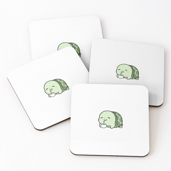 Item preview, Cute Turtle Drinking Matcha Kawaii Doodle Design designed and sold by mayatA-rt.