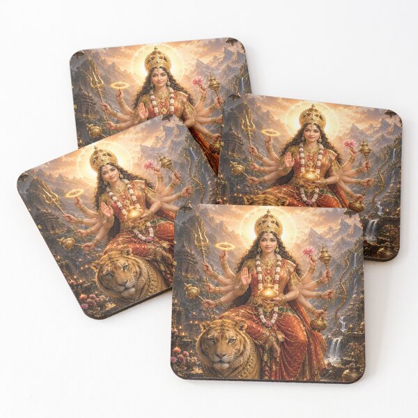 Item preview, Kushmanda Goddess Divine Wall Art | Navratri Dussehra Devi Poster | Sacred Hindu Artwork designed and sold by Homyar.