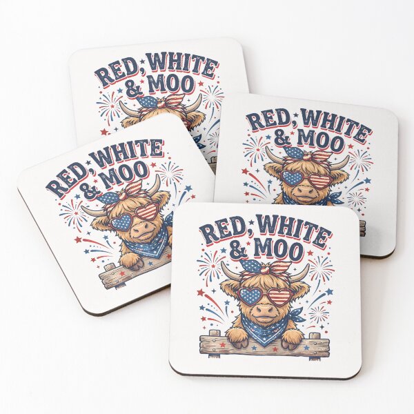 Item preview, Vintage Cute Red White And Moo Funny 4Th Of July designed and sold by Fereskabilon.