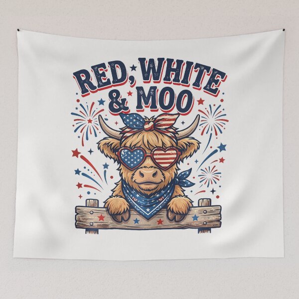 Item preview, Vintage Cute Red White And Moo Funny 4Th Of July designed and sold by Fereskabilon.