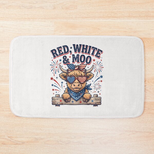 Item preview, Vintage Cute Red White And Moo Funny 4Th Of July designed and sold by Fereskabilon.