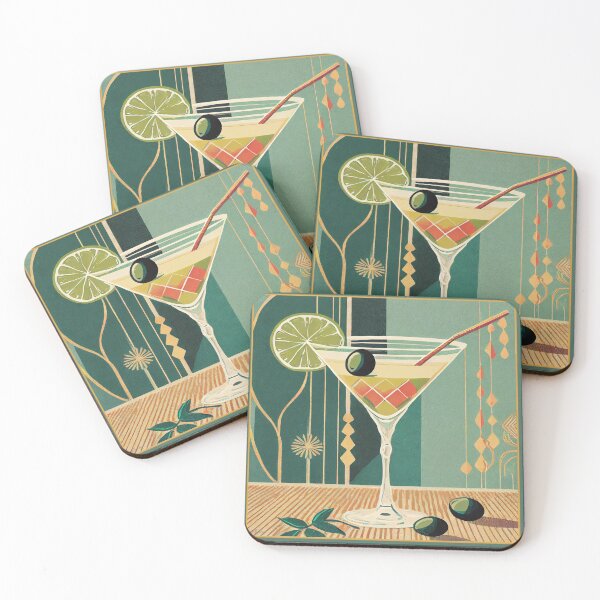 Item preview, Mid Century Series - Cocktail Hour Martini designed and sold by Lee Hiller Designs.
