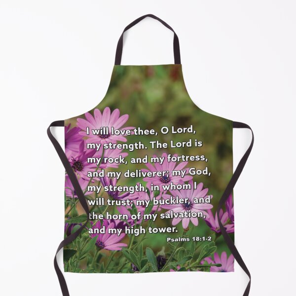 Item preview, Psalms 18:1-2 The Lord Is - Purple African Daisies Photograph designed and sold by InsprtnlArtbyDP.