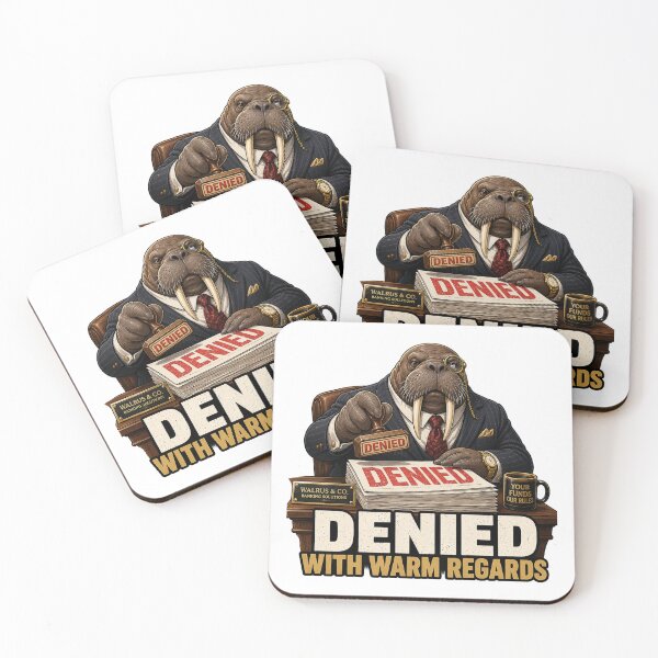 Item preview, Denied Funny Banking Humor Sarcastic Finance Animal Gift designed and sold by Gentlestate.