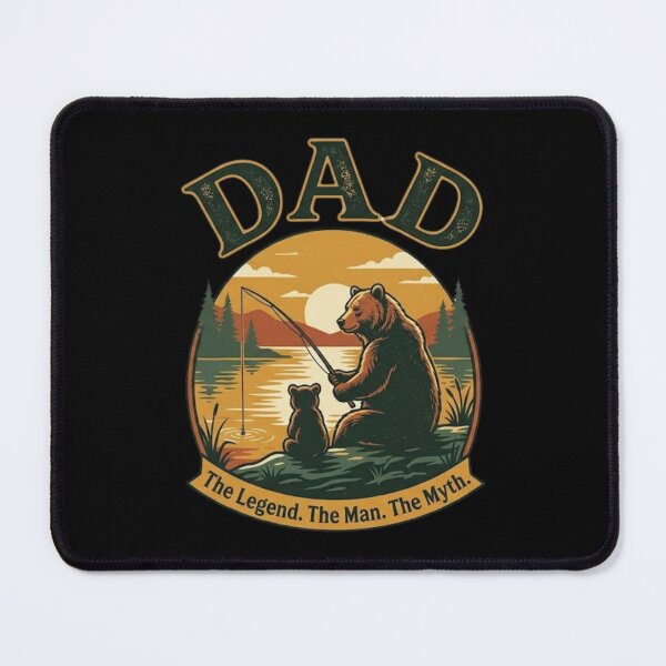 Item preview, Dad The Man The Myth The Legend Fishing Bear Cub Father's Day designed and sold by PACS0011.