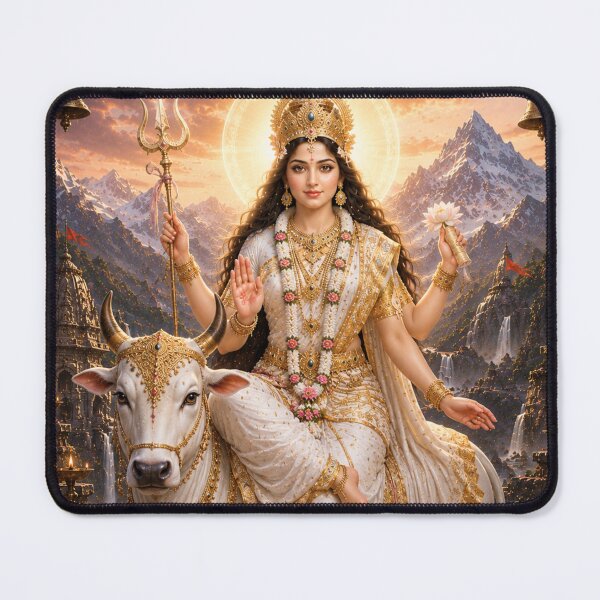 Item preview, Mahagauri Goddess Sacred Wall Art | Navratri Dussehra Divine Poster | Spiritual Devi Deco designed and sold by Homyar.