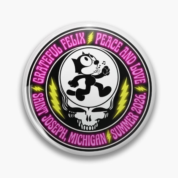 Item preview, GRATEFUL FELIX - A HAPPY CAT IN PINK -SAINT JOSEPH MICHIGAN KEEP ON TRUCKIN' designed and sold by V3GFX.