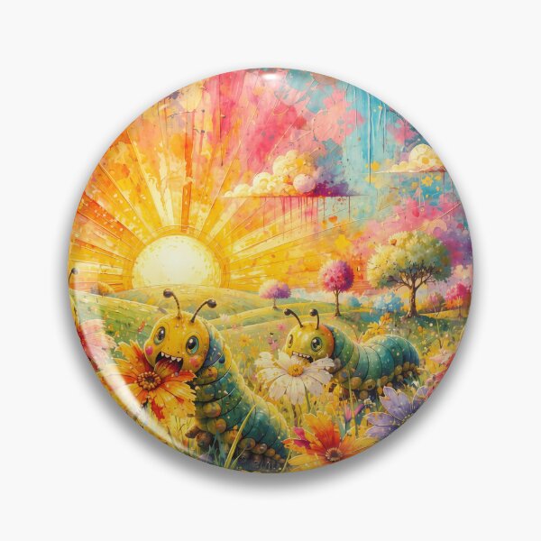 Item preview, Cute Bugs Eating Flowers at Sunset designed and sold by M-Y-A-R-T-.