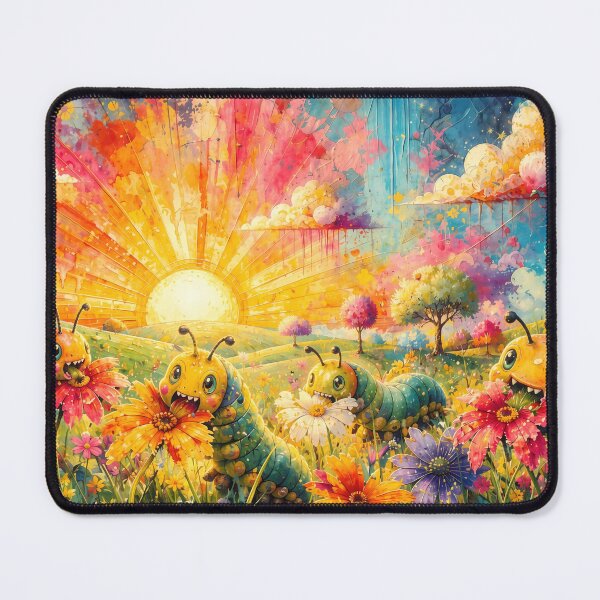 Item preview, Cute Bugs Eating Flowers at Sunset designed and sold by M-Y-A-R-T-.